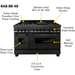 ZLINE Appliance Package - 48 In. Dual Fuel Range with Brass Burners, Microwave Oven, Range Hood in Black Stainless Steel, 3KP-RABRHMWO-48