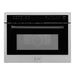 ZLINE Microwaves ZLINE Autograph 24" Built-in Convection Microwave Oven in Stainless Steel and Matte Black Accents, MWOZ-24-MB