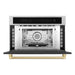 ZLINE Autograph 30" Built-in Convection Microwave Oven in Stainless Steel with Champagne Bronze Accents, MWOZ-30-CB