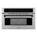 ZLINE Microwaves ZLINE Autograph 30" Built-in Convection Microwave Oven in Stainless Steel with Matte Black Accents, MWOZ-30-MB