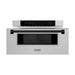 ZLINE Microwaves ZLINE Autograph 30 In. 1.2 cu. ft. Built-In Microwave Drawer In Fingerprint Resistant Stainless Steel with Matte Black Accents, MWDZ-30-SS-MB