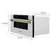 ZLINE Microwaves ZLINE Autograph 30 In. 1.2 cu. ft. Built-In Microwave Drawer In Stainless Steel With Champagne Bronze Accents, MWDZ-30-CB