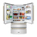 ZLINE Autograph Bronze Package - 36 in. Rangetop, 36 in. Range Hood, Dishwasher, Refrigerator