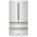 ZLINE Autograph Bronze Package - 36 in. Rangetop, 36 in. Range Hood, Dishwasher, Refrigerator, Microwave Drawer