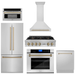 ZLINE Kitchen Appliance Packages ZLINE Autograph Bronze Package - 36" Rangetop, 36" Range Hood, Dishwasher, Built-In Refrigerator, Microwave Oven, Wall Oven