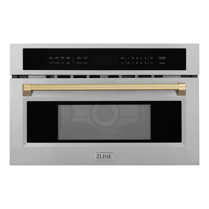 ZLINE Kitchen Appliance Packages ZLINE Autograph Bronze Package - 36" Rangetop, 36" Range Hood, Dishwasher, Built-In Refrigerator, Microwave Oven, Wall Oven