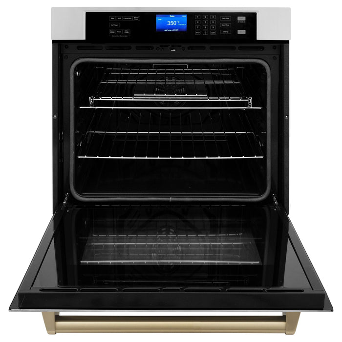 ZLINE Kitchen Appliance Packages ZLINE Autograph Bronze Package - 36" Rangetop, 36" Range Hood, Dishwasher, Built-In Refrigerator, Microwave Oven, Wall Oven