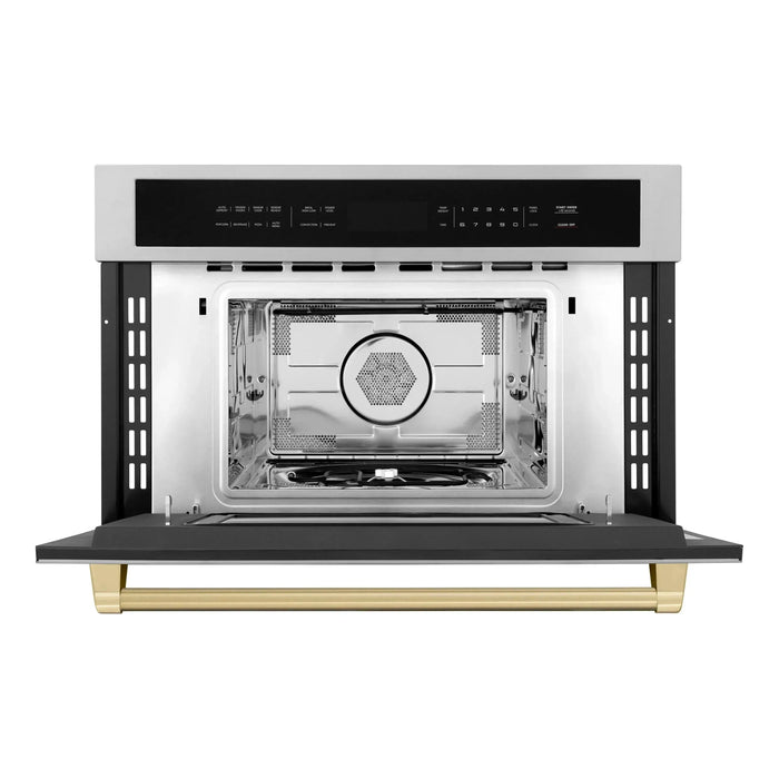 ZLINE Kitchen Appliance Packages ZLINE Autograph Bronze Package - 36" Rangetop, 36" Range Hood, Dishwasher, Refrigerator, Microwave Oven, Wall Oven