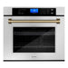 ZLINE Kitchen Appliance Packages ZLINE Autograph Bronze Package - 36" Rangetop, 36" Range Hood, Dishwasher, Refrigerator with External Water and Ice Dispenser, Microwave Drawe, Wall Oven