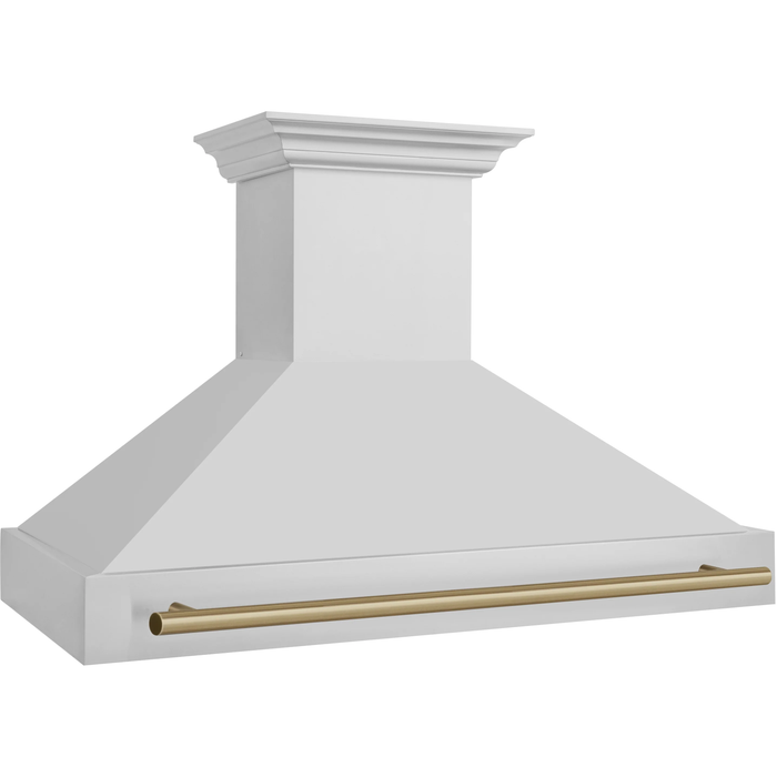 ZLINE Autograph Bronze Package - 48 in. Rangetop, 48 in. Range Hood, Dishwasher, Refrigerator