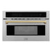 ZLINE Autograph Bronze Package - 48 in. Rangetop, 48 in. Range Hood, Dishwasher, Refrigerator, Microwave Oven, Wall Oven