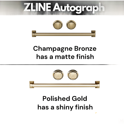 ZLINE Autograph Edition 18 in. Dishwasher in Stainless Steel with Champagne Bronze Handle, DWVZ-304-18-CB