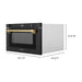 ZLINE Autograph Edition 24" 1.2 cu. ft. Built-in Microwave Drawer in Black Stainless Steel and Champagne Bronze Accents, MWDZ-1-BS-H-CB