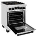 ZLINE Autograph Edition 24 in. Range with Gas Burner and Gas Oven in Stainless Steel with Matte Black Accents, RGZ-24-MB