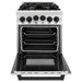 ZLINE Autograph Edition 24 in. Range with Gas Burner and Gas Oven in Stainless Steel with Matte Black Accents, RGZ-24-MB