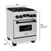 ZLINE Autograph Edition 24 in. Range with Gas Burner and Gas Oven in Stainless Steel with Matte Black Accents, RGZ-24-MB