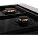 ZLINE Autograph Edition 24 in. Range with Gas Burner and Gas Oven in Stainless Steel with Matte Black Accents, RGZ-24-MB