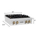 ZLINE Autograph Edition 30 In. Rangetop with 4 Gas Burners in DuraSnow®Stainless Steel and Champagne Bronze Accents, RTSZ-30-CB