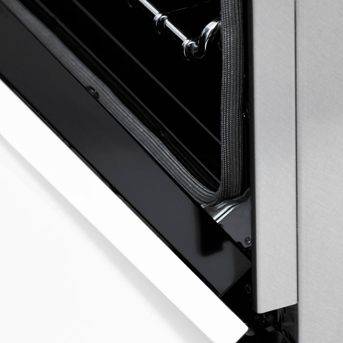 ZLINE Autograph Edition 48 in. Gas Range in DuraSnow® with White Matte Door and Champagne Bronze Accents, RGSZ-WM-48-CB