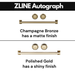 ZLINE Rangetops ZLINE Autograph Edition 48 In. Rangetop with 7 Gas Burners in DuraSnow® Stainless Steel and Champagne Bronze Accents, RTSZ-48-CB