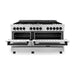 ZLINE Autograph Edition 60 in. 7.4 cu. ft. Range with Gas Burner and Electric Oven In Stainless Steel with Matte Black Accents RAZ-60-MB