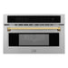 ZLINE Autograph Gold Package - 36 in. Rangetop, 36 in. Range Hood, Dishwasher, Built-In Refrigerator, Microwave Oven