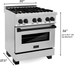 ZLINE Kitchen Appliance Packages ZLINE Autograph Package - 30 In. Dual Fuel Range, Range Hood, Dishwasher in Stainless Steel with Matte Black Accents, 3AKP-RARHDWM30-MB