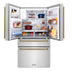 ZLINE Kitchen Appliance Packages ZLINE Autograph Package - 30 In. Dual Fuel Range, Range Hood, Dishwasher, Refrigerator with Water and Ice Dispenser with Champagne Bronze Accents, 4AKPR-RARHDWM30-CB