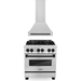 ZLINE Kitchen Appliance Packages ZLINE Autograph Package - 30 In. Dual Fuel Range, Range Hood in Stainless Steel with Matte Black Accents, 2AKP-RARH30-MB