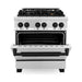 ZLINE Autograph Package - 30 In. Dual Fuel Range, Range Hood in Stainless Steel with Matte Black Accents, 2AKP-RARH30-MB