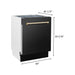 ZLINE Kitchen Appliance Packages ZLINE Autograph Package - 30 In. Dual Fuel Range, Range Hood, Refrigerator, and Dishwasher in Black Stainless Steel with Gold Accents, 4AKPR-RABRHDWV30-G