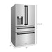 ZLINE Autograph Package - 30 In. Gas Range, Range Hood, Refrigerator, and Dishwasher in Stainless Steel with Matte Black Accents, 4AKPR-RGRHDWM30-MB