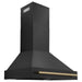 ZLINE Kitchen Appliance Packages ZLINE Autograph Package - 36 In. Dual Fuel Range, Range Hood, Dishwasher in Black Stainless Steel with Champagne Bronze Accent, 3AKP-RABRHDWV36-CB