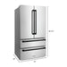 ZLINE Autograph Package - 36 In. Gas Range, Range Hood, Dishwasher, Refrigerator with Matte Black Accents, 4KAPR-RGRHDWM36-MB