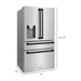 ZLINE Kitchen Appliance Packages ZLINE Autograph Package - 36 Inch Dual Fuel Range, Range Hood, Dishwasher, Refrigerator with Water and Ice Dispenser in Stainless Steel with Matte Black Accents, 4AKPR-RARHDWM36-MB