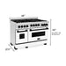 ZLINE Autograph Package - 48 In. Dual Fuel Range and Range Hood with White Matte Finish and Matte Black Accents, 2AKPR-RAWMRH48-MB