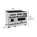ZLINE Kitchen Appliance Packages ZLINE Autograph Package - 48 In. Dual Fuel Range, Range Hood and Dishwasher in Stainless Steel with Matte Black Accents, 3AKPR-RARH48-MB