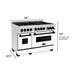 ZLINE Autograph Package - 48 In. Dual Fuel Range, Range Hood, Dishwasher in White Matte with Matte Black Accents, 3AKP-RAWMRHDWM48-MB