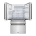 ZLINE Kitchen Appliance Packages ZLINE Autograph Package - 48 In. Dual Fuel Range, Range Hood, Dishwasher, Refrigerator with Water and Ice Dispenser in Matte Black Trim, 4AKPR-RARHDWM48-MB