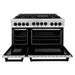 ZLINE Kitchen Appliance Packages ZLINE Autograph Package - 48 In. Gas Range, Range Hood and Dishwasher in Stainless Steel with Matte Black Accents, 3AKPR-RGRH48-MB