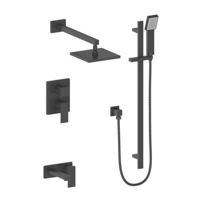 ZLINE Shower Sets ZLINE Bliss Shower System In Electric Matte Black BLS-SHS-MB