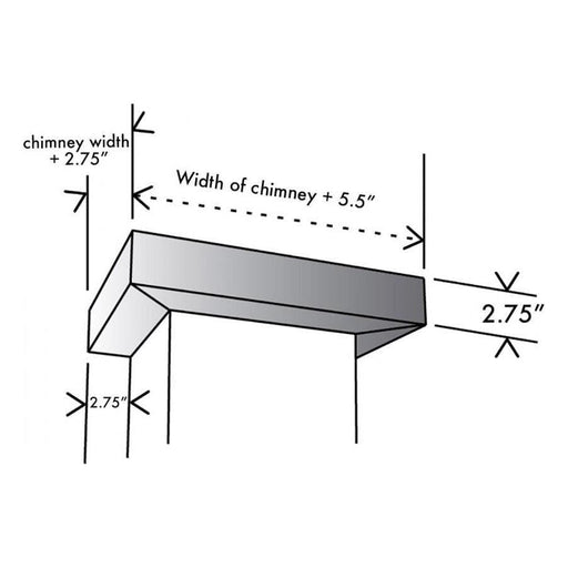 ZLINE Crown Molding #2 for Wall Range Hood (CM2-455/476/477/667/697)