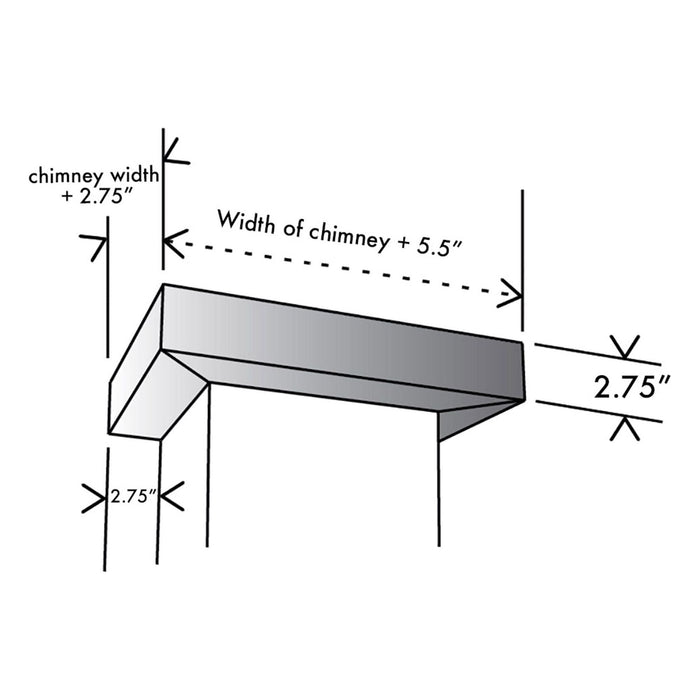 ZLINE Crown Molding #2 for Wall Range Hood (CM2-KECOM)