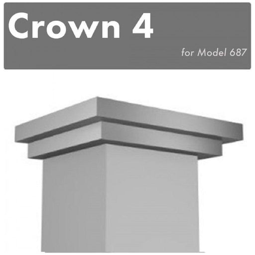 ZLINE Range Hood Accessories ZLINE Crown Molding #4 for Wall Range Hood (CM4-687)