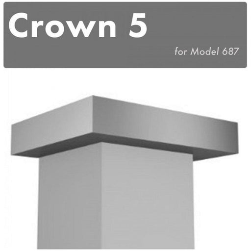 ZLINE Range Hood Accessories ZLINE Crown Molding #5 for Wall Range Hood (CM5-687)