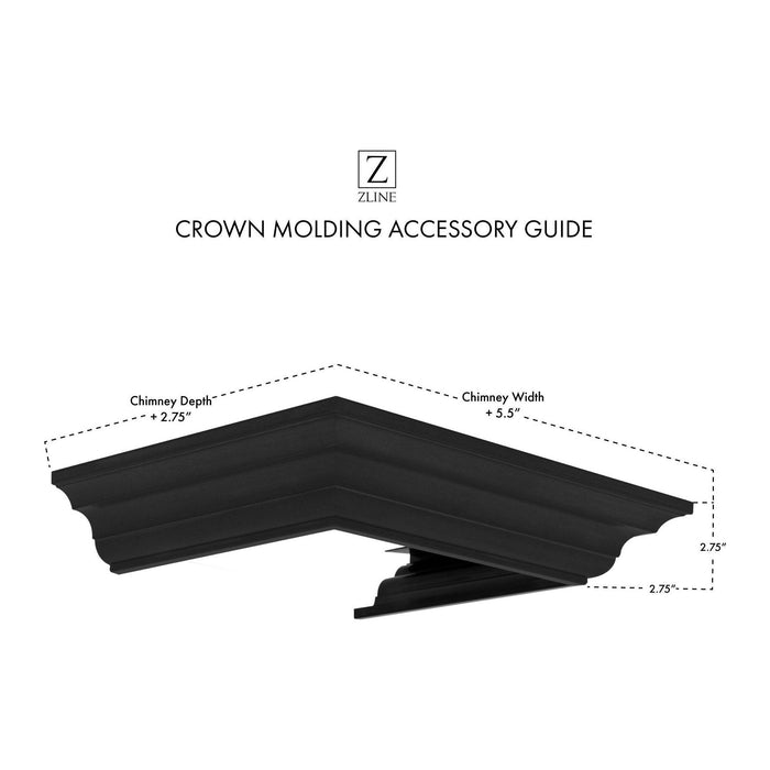 ZLINE Range Hood Accessories ZLINE Crown Molding #6 for Wall Range Hood (CM6-BSKEN)