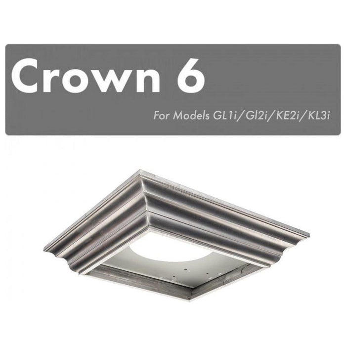 ZLINE Crown Molding Profile 6 for Island Range Hoods (CM6-GL1i/GL2i/KE2i/KL3i)