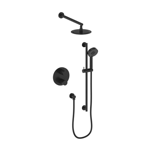 ZLINE Emerald Bay Thermostatic Shower System In Matte Black EMBY-SHS-T2-MB