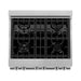 ZLINE Kitchen and Bath 30 in. Professional Dual Fuel Range with Gas Burner and Electric Oven In DuraSnow Stainless RAS-SN-30