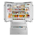 ZLINE Kitchen and Bath 36" Range, Range Hood, Microwave, Dishwasher & Refrigerator Appliance Package, 5KPR-RARH36-MWDWV